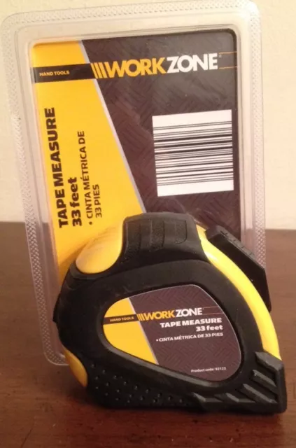 WORKZONE HEAVY DUTY High Quality Locking Tape Measure 33 Ft New