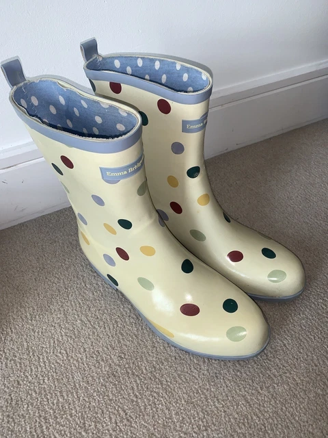 GENUINE EMMA BRIDGEWATER Wellies Raining Cats Dogs Uk 6