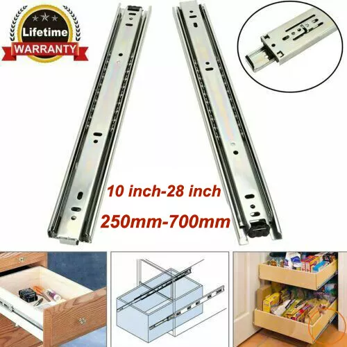 Pair/Set 250-700mm Ball Bearing Drawer Slides Runners Full Extension