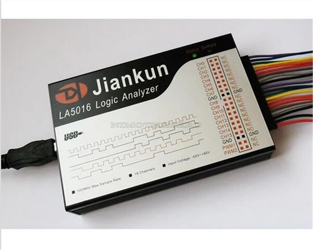 USB LOGIC ANALYZER LA5016 Pc 500Mhz Max Sample Rate Pwm 16Channels 5Gb