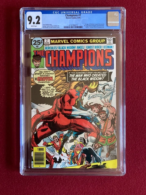 The Champions #7 (August 1976, Marvel) CGC 9.2 White pages.