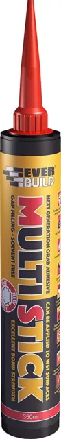 12 x Everbuild Multi Stick Superior High Strength Grab Adhesive Hybrid Polymer