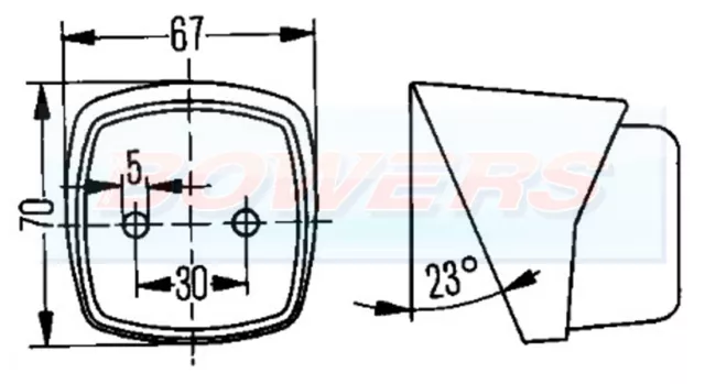 2x HELLA WEISSE VORDERE MARKER POSITIONSLAMPE LICHT HOBBY TOP PRESTIGE WOHNWAGEN 2