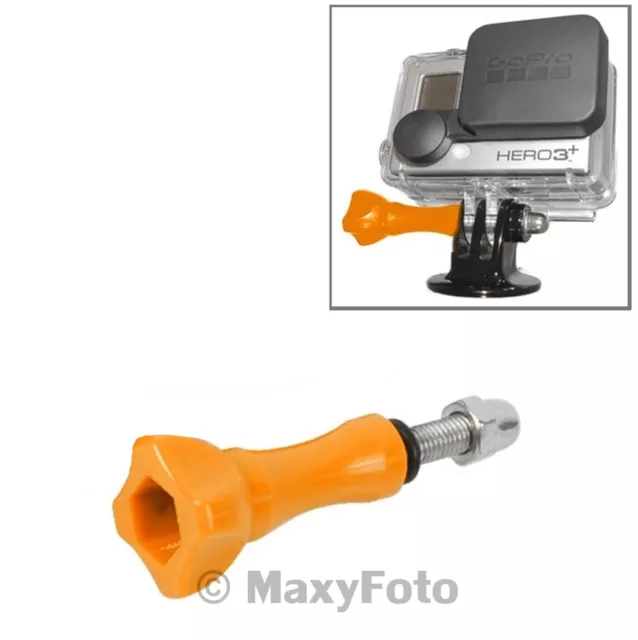 Maxy Set 1X Vite Bullone Pomello Fissaggio Hr171 Orange Per Action Cam 0006E2A