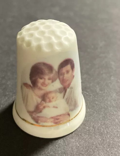 Their Royal Highness and Prince William - Bone China Thimble - Made in England.