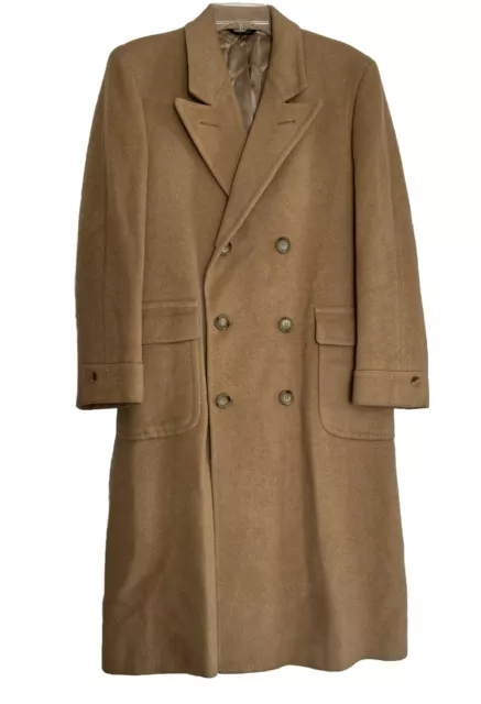 Barneys New York Womens Double Breasted 💯 Camel Hair Beige Coat Size??
