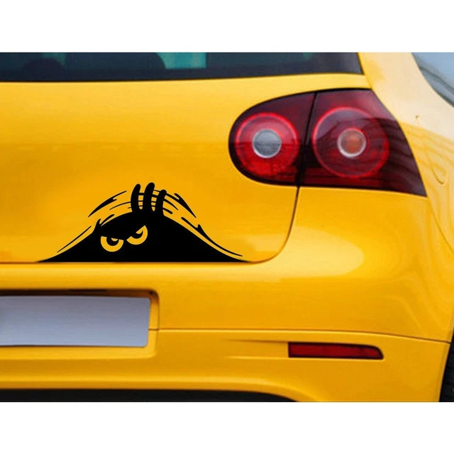 Decalcomania vinile resistente all'acqua nero Peeking Monster Sticker per auto o