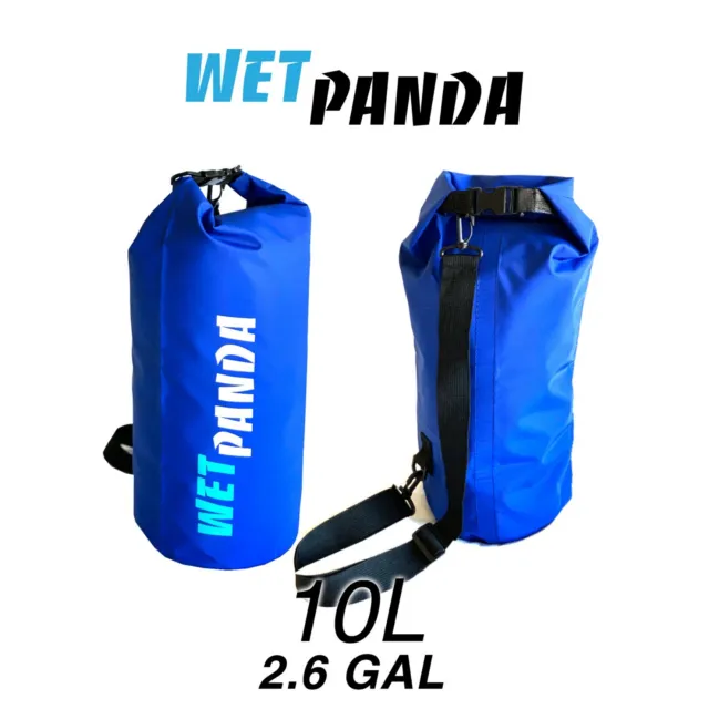 Wet Panda Waterproof Dry Bag Blue 10L for Kayaking, Rafting, Fishing, Swimming