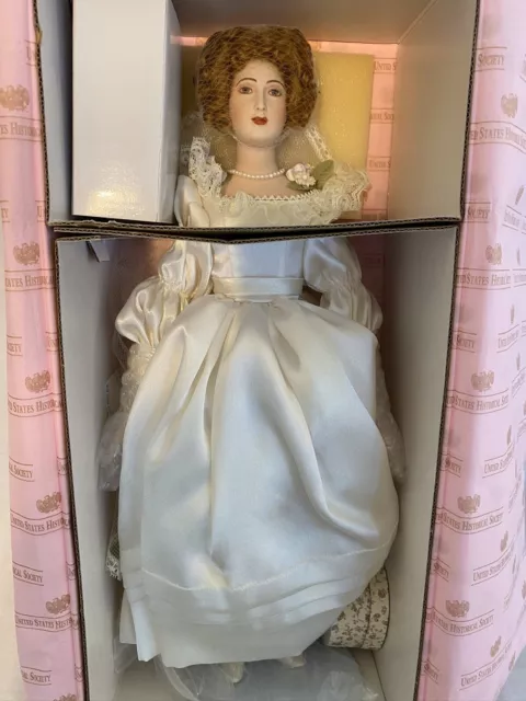 U.S. Historical Society Porcelain Louise Bride Doll! LE 1001/1510