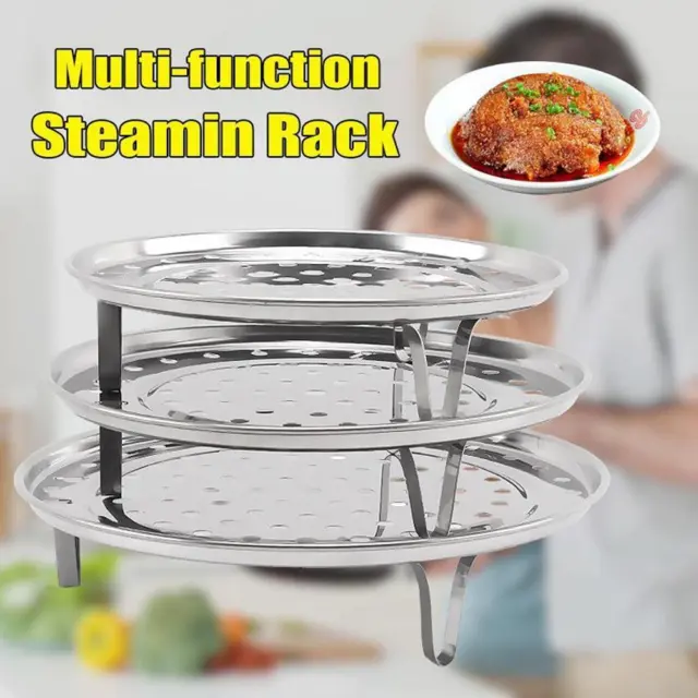 Steamer Rack Insert Stock Pot Steaming Tray Stand Cookware BEST Kitchen C9B4