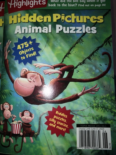 HIGHLIGHTS MAGAZINE HIDDEN Pictures Animal Puzzles Riddles Puzzles