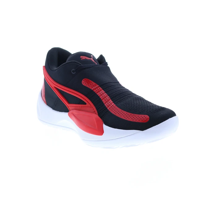 Puma Rise Nitro 37701206 Mens Black Canvas Athletic Basketball Shoes