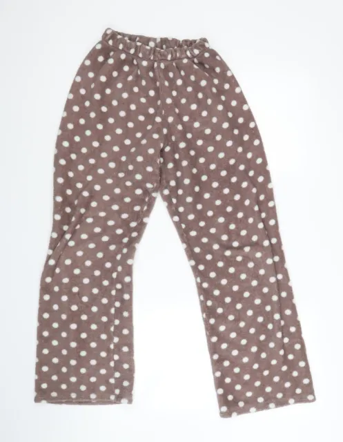 love lounge Womens Brown Polka Dot Polyester Babydoll Pyjama Pants Size XS