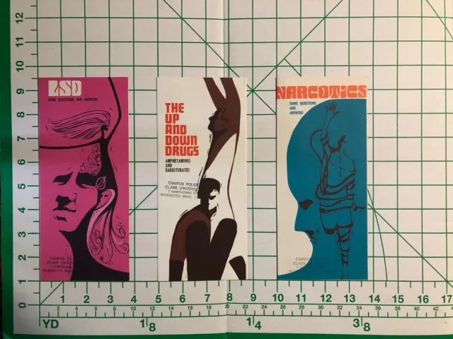 Vintage Lot Anti Drug Propaganda Pamphlets LSD, Narcotics Amphetamines 69