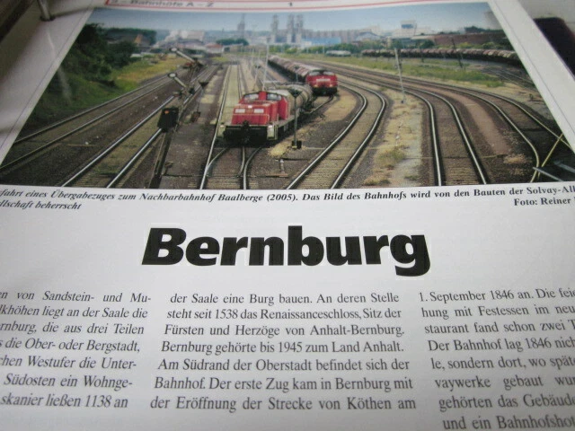 BAHNHOF N UND Gleisplan Bernburg 6S Sachsen Anhalt EUR 6,19 PicClick DE