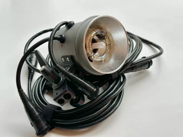 Dynalite Flash Head - Dual connection with flash tube and model lamp and cables 2