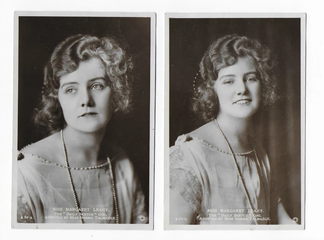 MARGARET LEAHY, DAILY Sketch Girl, British Actress Rotary Photo (1922