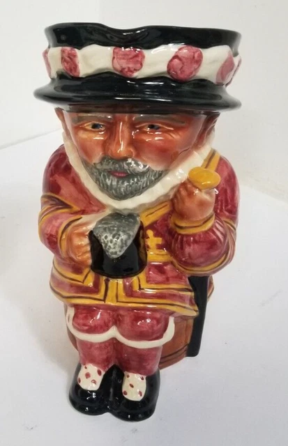 Staffordshire Shorter & Son Beefeater Toby Jug Mug 23cm B72 Blue 48