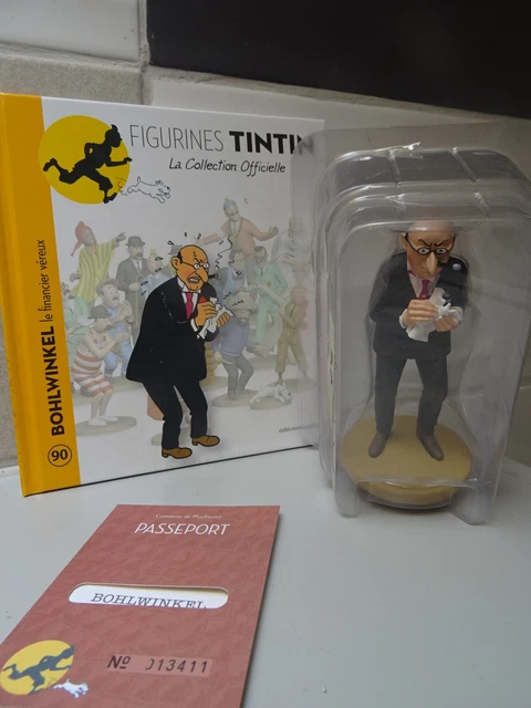 Figurine Tintin 90 Bohlwinkel + Livre - Edition Collection HERGÉ 2014 - Neuf Sous Blister