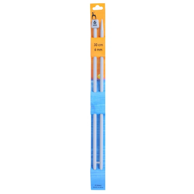 Agujas de tejer clásicas de un solo extremo pony de 6,00 mm - 30 cm - P32663 - CORREO GRATUITO