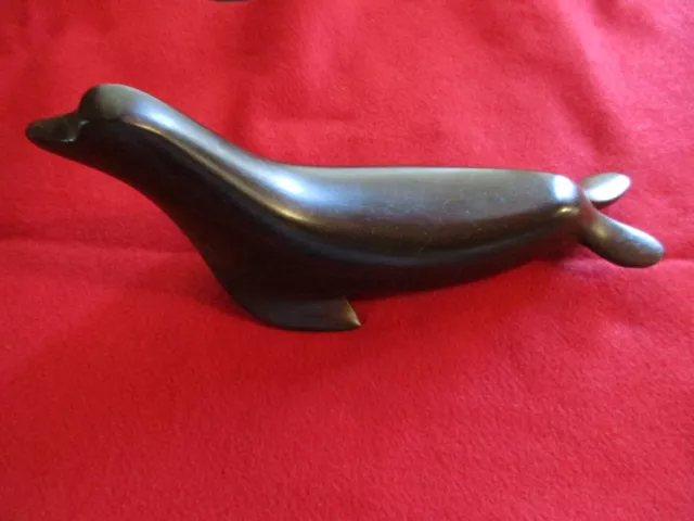 Classic Northwest Coast Carved Seal, Hand Carved Wooden Effigy,  Ott-0823*07815