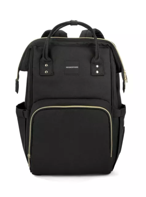 Black MODERNISME Backpack Diaper Bag