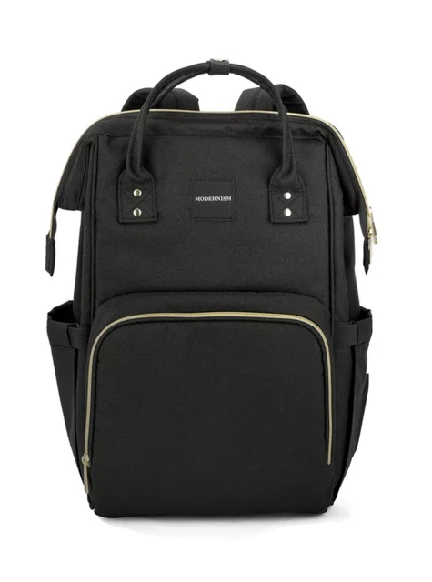 Black MODERNISME Backpack Diaper Bag