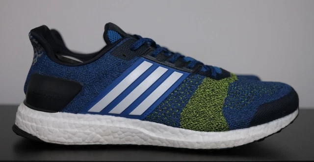 Herren Adidas Ultraboost ST blau Fitnessstudio Fitness Lauftrainer sehr guter Zustand - UK 10,5