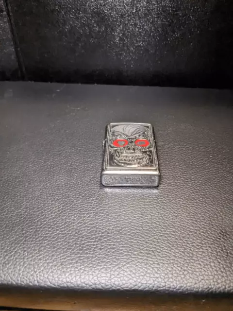 Skull Zippo lighter polished finish