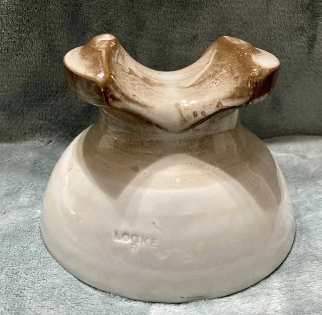 Vintage Early 1900’s Locke Type R Porcelain Saddle-Back Insulator
