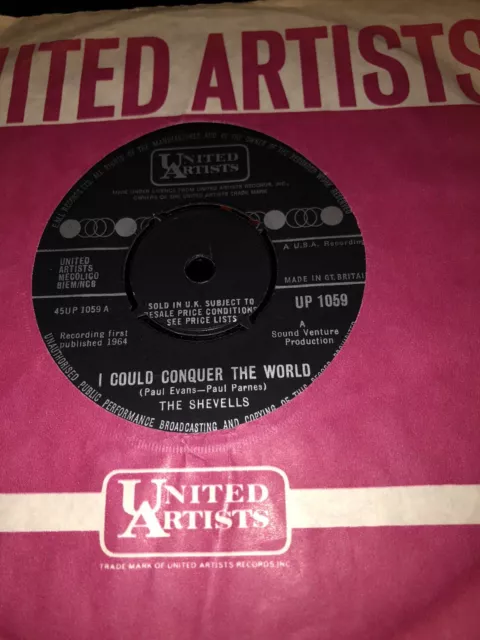 The SHEVELLS 7” (I Could Conquer The World ￼) Rare Beat Mod 1964 Ex Vinyl