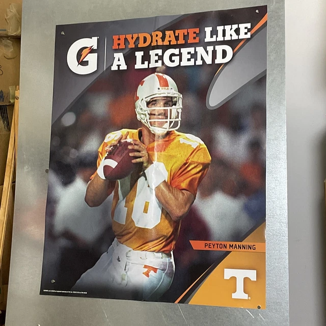 2014 Peyton Manning Gatorade Advertising 24”x30” Display Poster Tennessee Vols