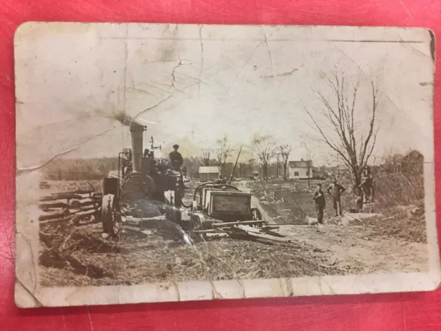 VTG Antique RPPC Pioneer Frontier Horses America Steam Engine Workers Railroad