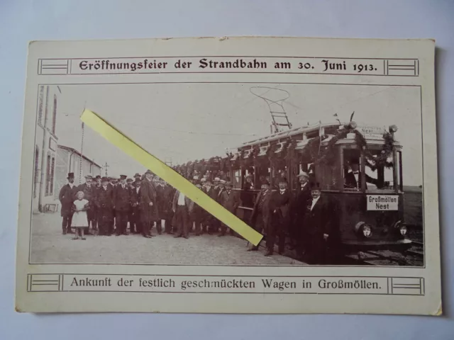 Grossmöllen Kr.Köslin Pommern ( Mielno ) 1913 - Eröffnung Strandbahn n.Nest