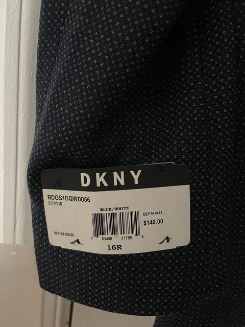 DKNY Boys Navy Blue Wool Blend Single Breasted Blazer - 16R - Gently Worn 3