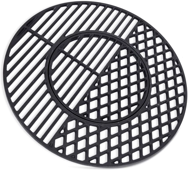 Cast Iron Round Grill Grate 21.5" for Weber 22.5" Inch Kettle Performer Charcoal