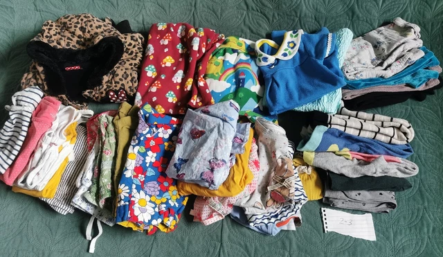 Pacchetto 33 articoli vestiti bambina pantaloncini top bird Next Zara Boden abito
