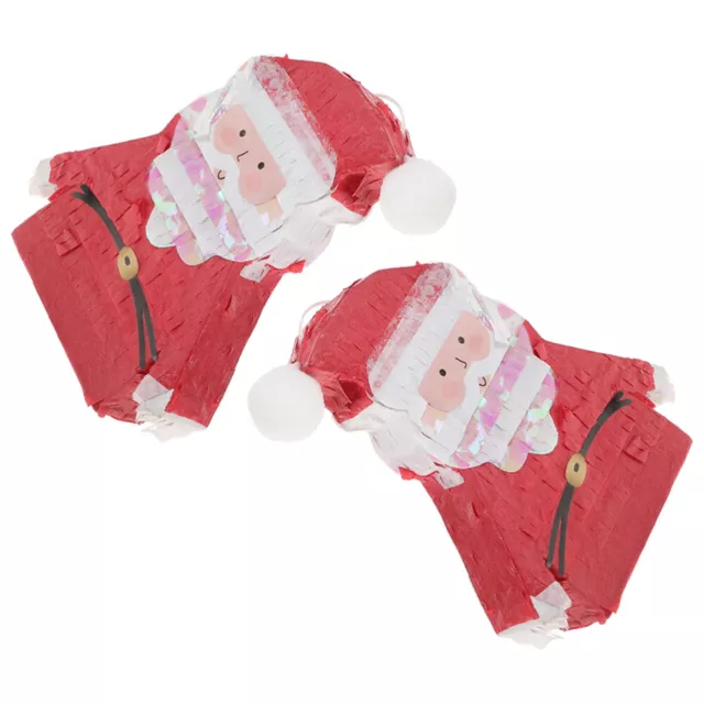 2 Pcs Cinco De Mayo Pinata Santa Christmas Pinatas Party Accessories Mini