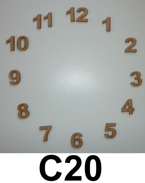 15 X CLOCK Face Mdf Numbers 30Mm Laser Cut Blank Craft Embellishment