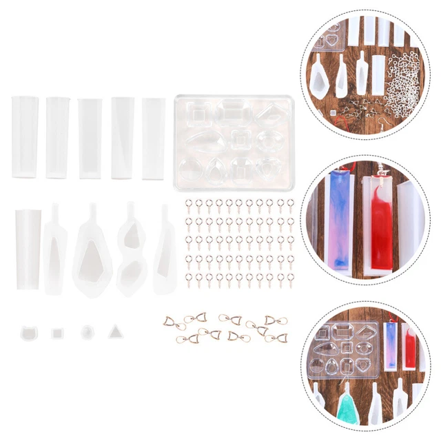 125 Pcs Silikonform-Set Kieselgel Halskettenanhänger Halsketten-Anhänger