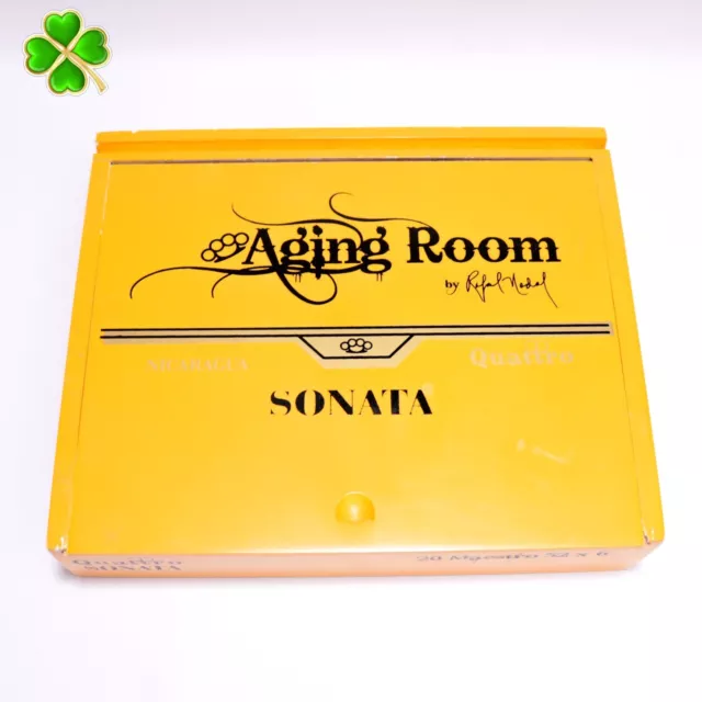 Aging Room Sonata Quattro Maestro Empty Wood Cigar Box 8.5" x 7" x 2"