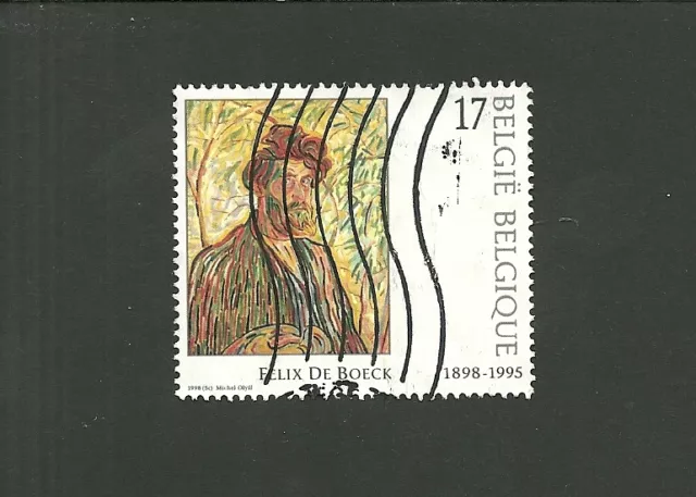 Timbre De Belgique Oblitere - Felix De Boeck : Artiste Peintre Art / Stamp Used