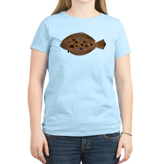 CafePress Summer Flounder T Shirt Crew Neck Tee (1520403370)