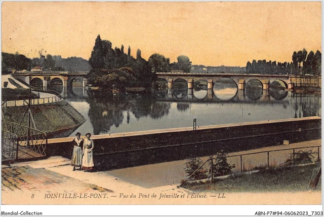 ABNP7-94-0580 - JOINVILLE-LE-PONT - vue du pont de JOINVILLE et l'ecluse