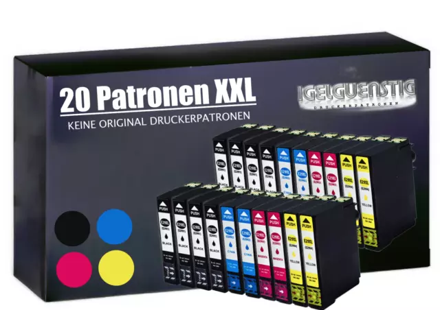 20x XL Druckerpatronen für EPSON XP235 XP245 XP247 XP255 XP257 XP352 XP452 TOP
