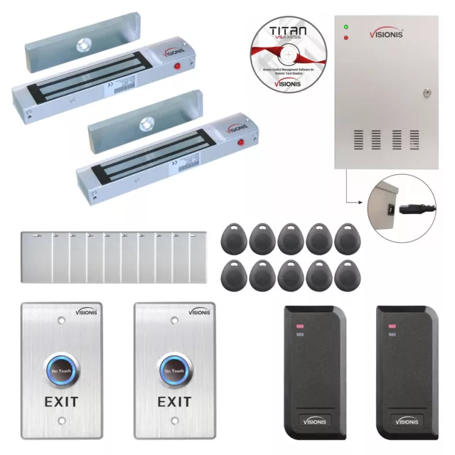 Two Door Access Control with Software Maglock Time Attendance TCP/IP Controller