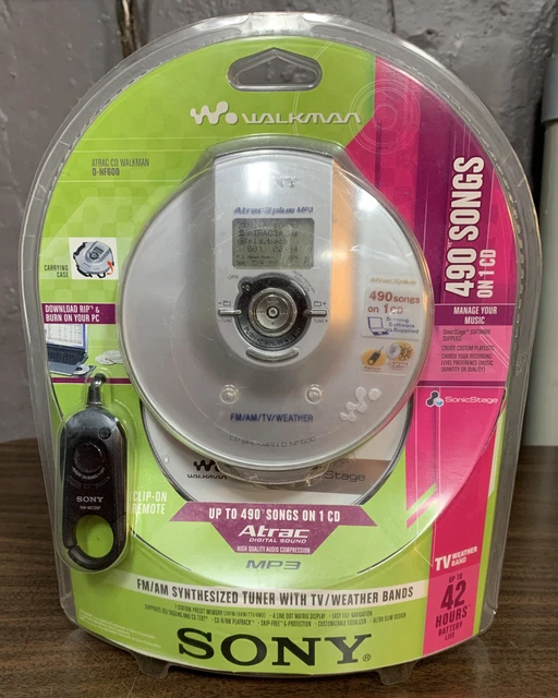 SONY ATRAC3PLUS MP3 AM/FM/Weather Walkman portable CD Player D-NF600 ...