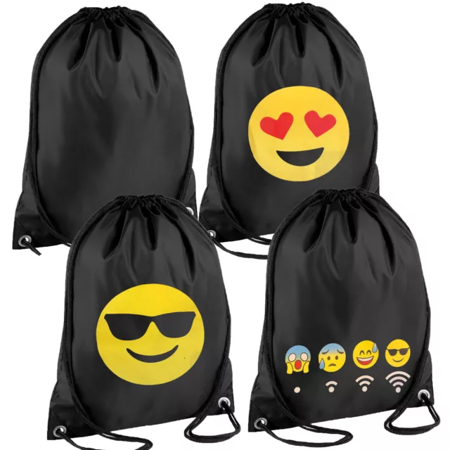 Turnbeutel Sportbeutel Schuhbeutel Beutel Tasche Stoffrucksack Emoji Uni 40x35cm