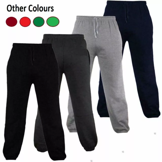 JOGGING BOTTOMS Kids Boys girls Warm Fleece Plain Joggers 2- 13 Years Children' 3