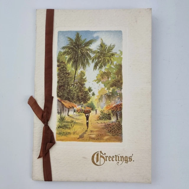 Vintage Christmas Greetings Card From Calcutta India